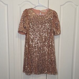 Vine & Love - pink sequined dress mini dress size small